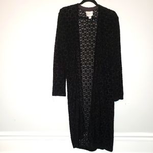 Joseph Ribkoff Vintage Long Floral Simi-Sheer Duster Size 10